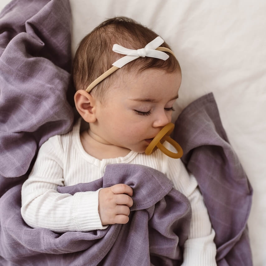 Velvet Baby Headbands - White